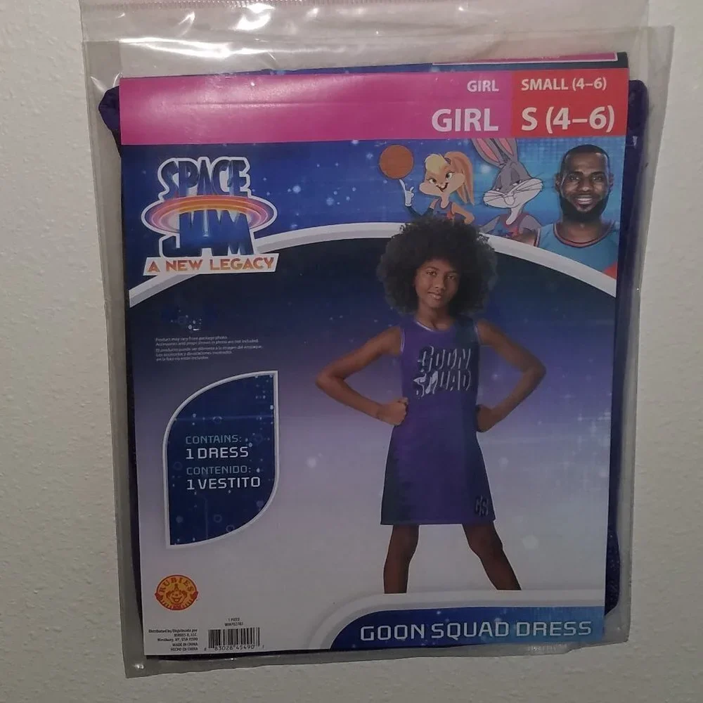 NEW Space Jam A New Legacy Goon Squad Dress Girls Halloween Costume S 4-6 M 8-10